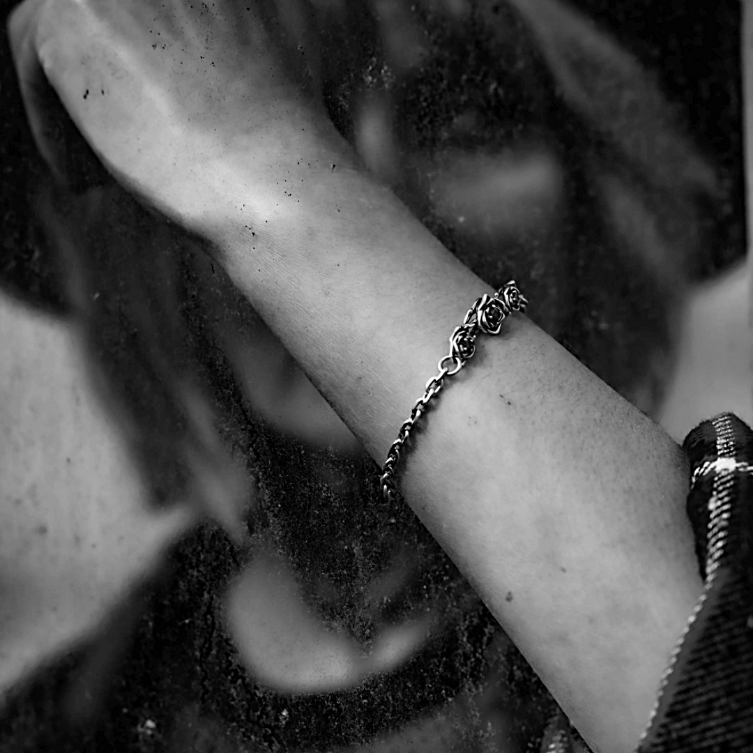 RED ROSES BRACCIALETTO. - ARGENTO STERLING 925