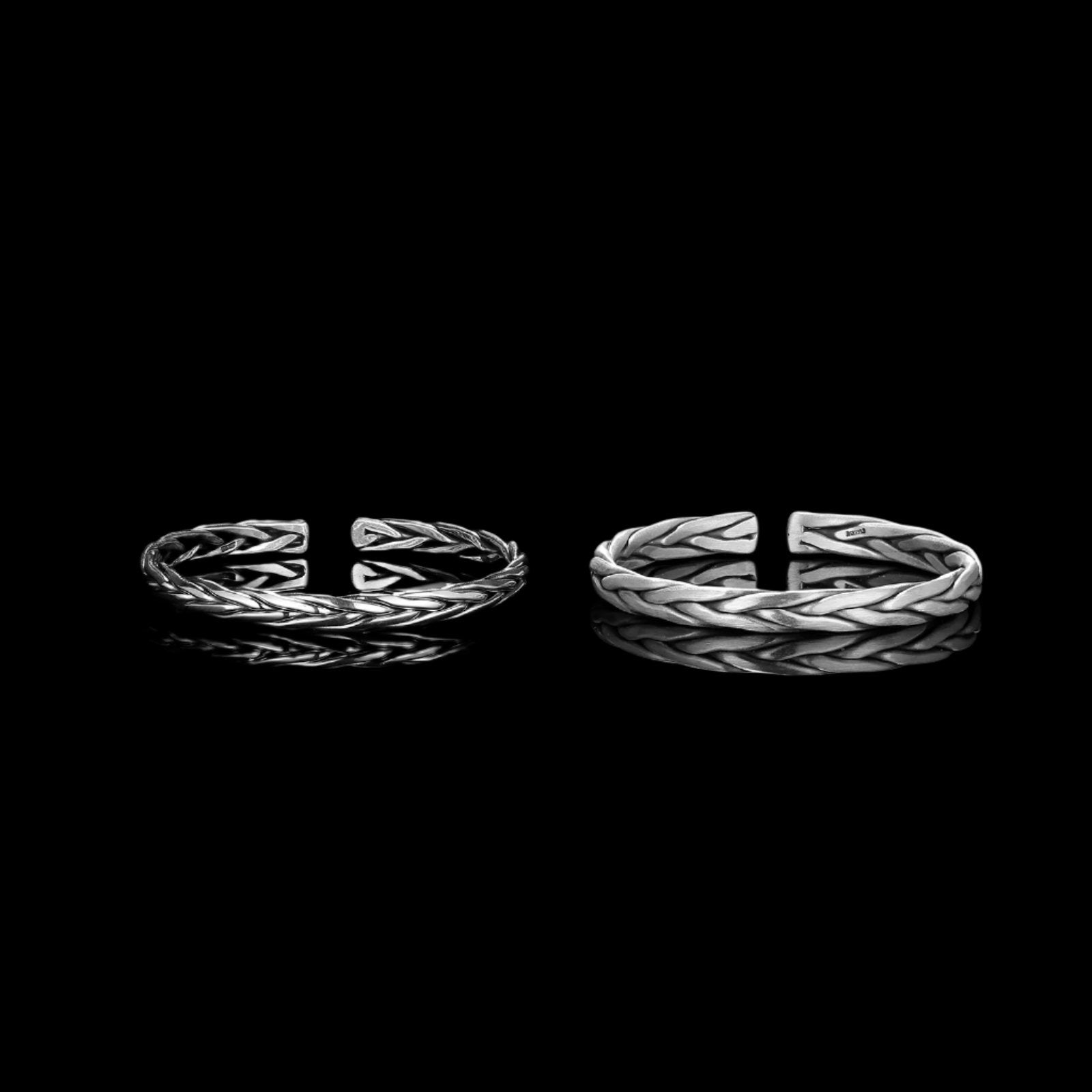 THE WOVEN BANGLE BRACCIALETTO. - ARGENTO 925