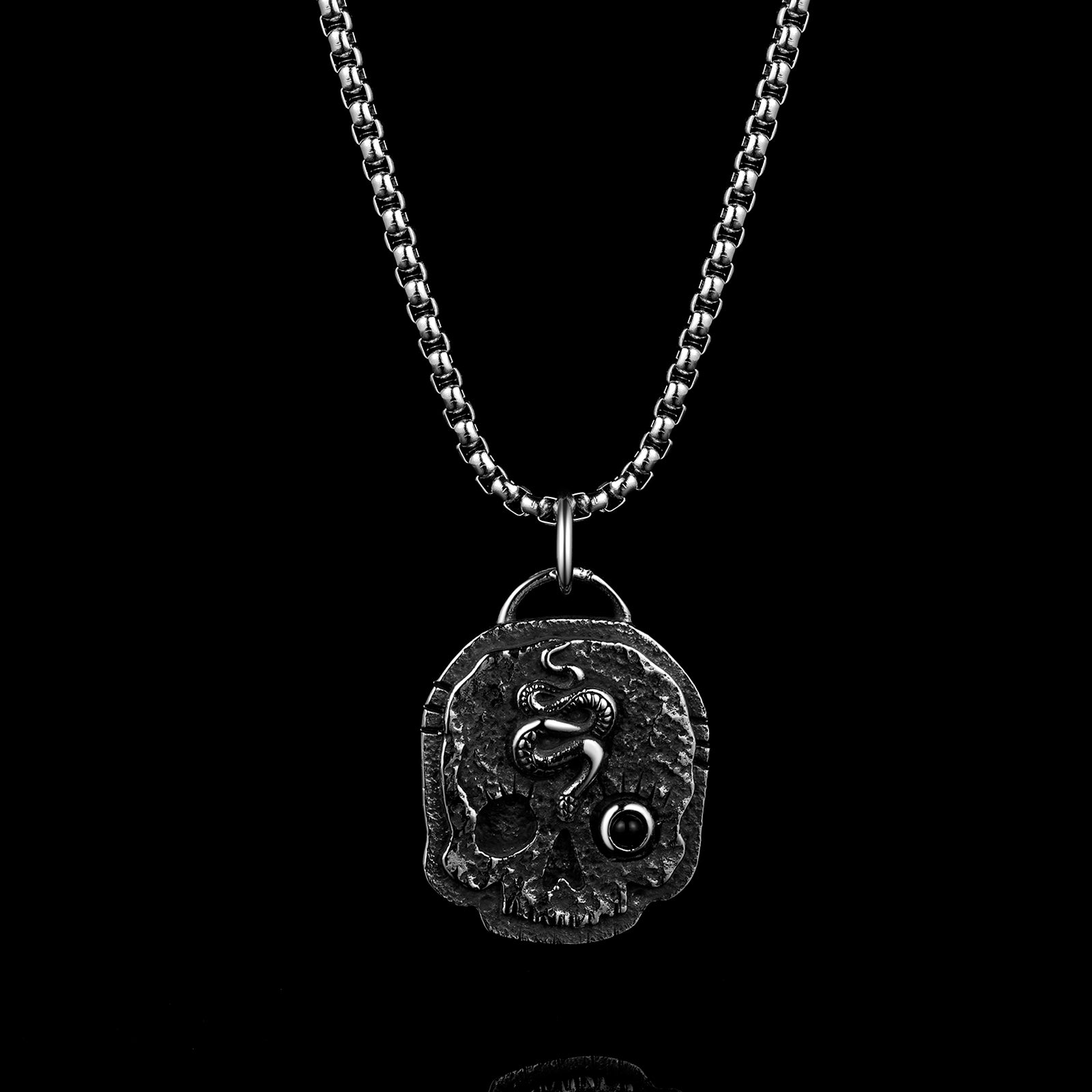 SNAKE SKULL. - COLLANA