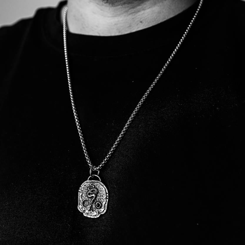 SNAKE SKULL. - COLLANA
