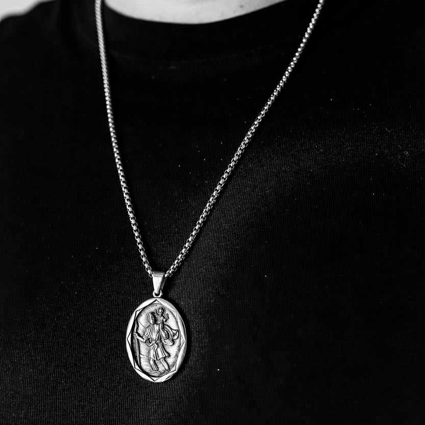 THE SAINT OF TRAVELERS. - NECKLACE