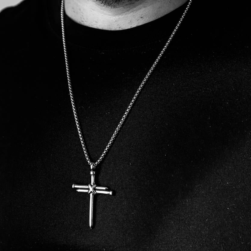 WOODEN CROSS II. - COLLANA