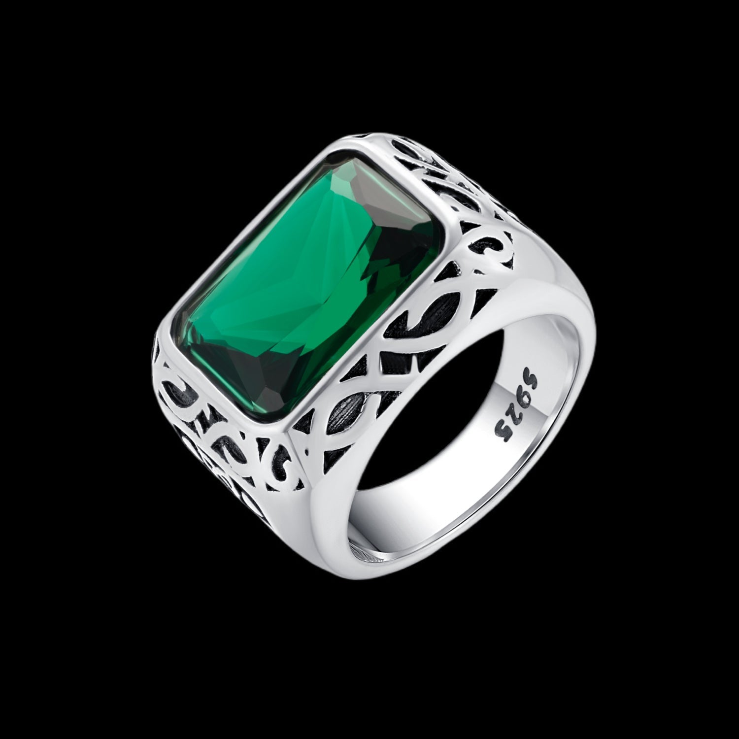 GREEN GEM. - 925 SILVER - Outlaws Amsterdam