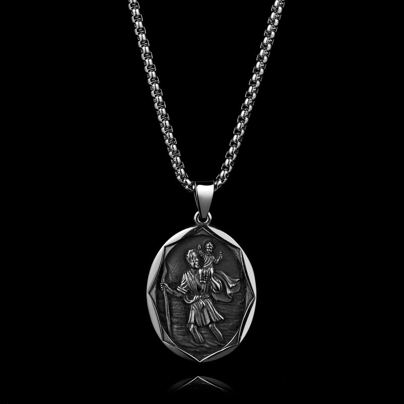 THE SAINT OF TRAVELERS. - NECKLACE