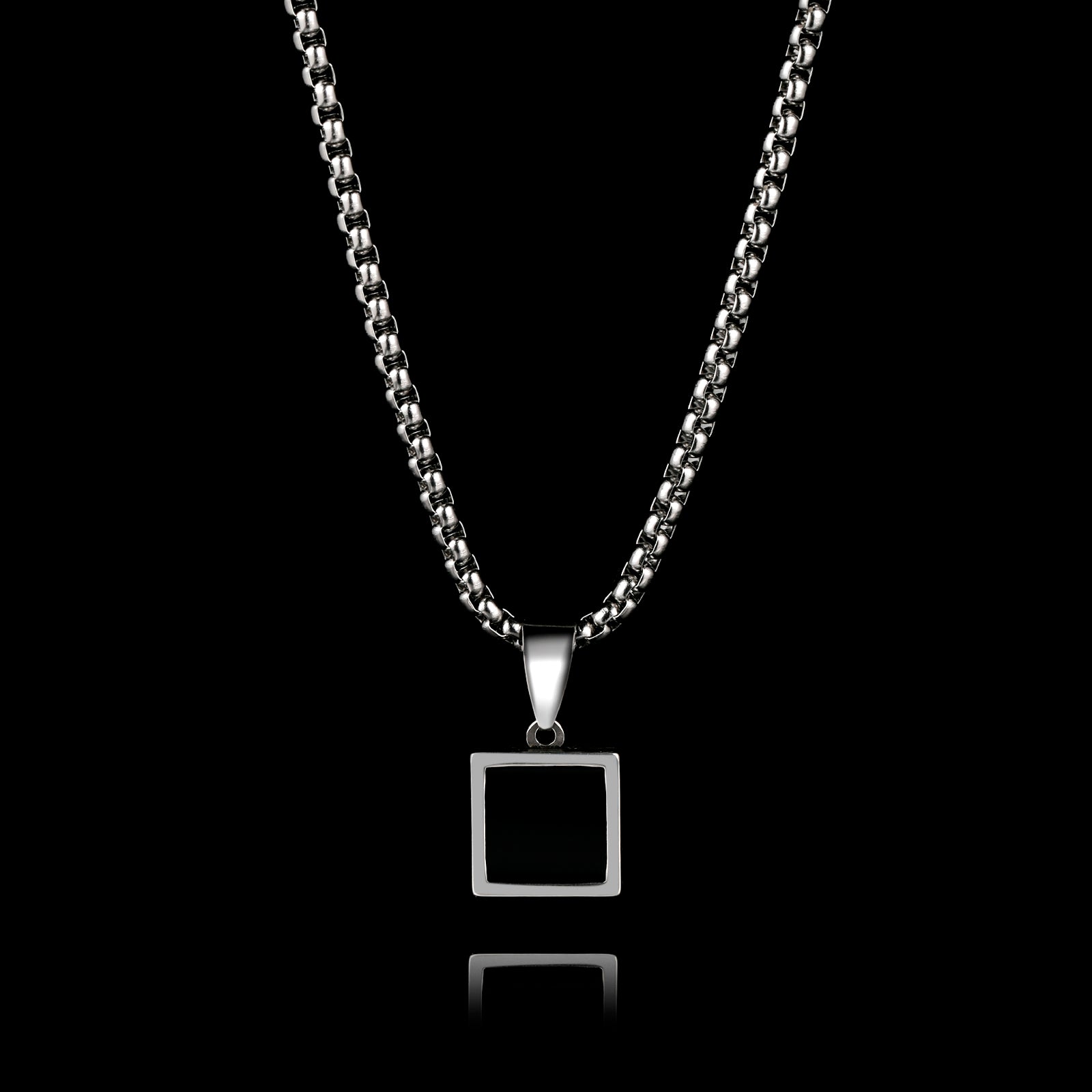 SQUARE ONYX. - COLLIER