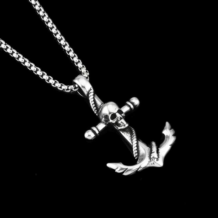 SKULLED ANCHOR. - NECKLACE - Outlaws Amsterdam