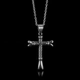 WOODEN CROSS. - NECKLACE - Outlaws Amsterdam